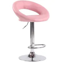 BellaFurn Olinda Barhocker Kunstleder - Verstellbar und drehbar | Rosa