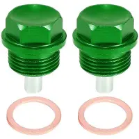 OEM Aluminium-olieaftapplug Set - Magnetisch - Aluminiumlegering - Einfache Installation - Metallrückstände verhindert - Direkte Ersetzung - Abwasser-Entferner