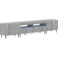 Syfax 3-teiliges LED TV Regal ZWOLLE Sonoma-Grau Holzwerkstoff