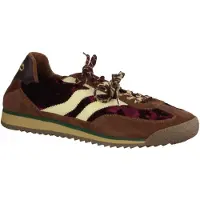 Maripé Utah V.10 Damensneaker, Leder/Textil, Rot/Braun/Beige Doppelschnürung - Damenschuhe Top Trends, Rot, leder/textil