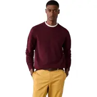 Hackett London für Herren. HM7000287 Bordeauxroter Lambswool-Pullover (XXL), Lässig, Wolle, Klassisch, Langarm