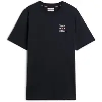 Tommy Hilfiger T-Shirt "2 PACK CHEST GRAPHIC REG TEES", Herren, Gr. L, schwarz (schwarz, navy), Jersey, Obermaterial: 100% Baumwolle, regular fit normal, Rundhals, Shirts T-Shirt