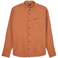 Quiksilver Langarmhemd "Motherfly Solid", Herren, Gr. XXL, US-Größen, braun (rawhide), Obermaterial: 100% Baumwolle., Hemden Langarmhemd