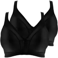Viania Minimizer-BH "2er Pack Minimizer Soft-BH Basic", Damen, Gr. 80, Cup E, schwarz, Obermaterial: 70% Polyester PES. 26% Polyamid PA. 4% Elasthan EL., BHs Minimizer-BH