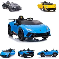 Es-toys Kinder Elektroauto Lamborghini Huracan EVA-Reifen Scheinwerfer Bluetooth