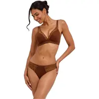 Falke Damen BH Delicate Touch, M, Braun, Uni,Struktur