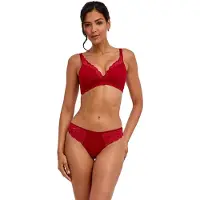 Falke Damen BH Delicate Touch, L, Rot, Uni,Struktur