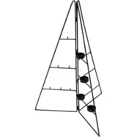 Spetebo Metall Deko Weihnachtsbaum 58 cm - mit Teelicht Haltern und Klammern