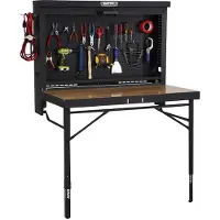 Lifetime Stahl Werkbank klappbar | Schwarz | 59x120x107 cm