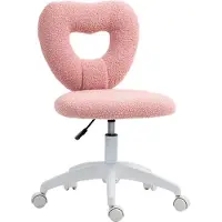 OEM Bürostuhl, höhenverstellbar, herzförmige Rückenlehne, Rosa