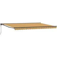 vidaXL Markisenrahmen Gelb und Grau 500 x 300 cm
