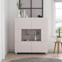 Ravio Kommode Amanda Kaschmir Matt 100x107 cm – Trend Sideboard Beige