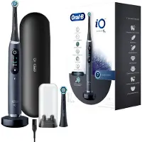 Oral-B iO Serie 9N elektrische Zahnbürste, Schwarz, 7 Putzmodi, mit Lade-Reiseetui und 2 Ersatzbürstenköpfen