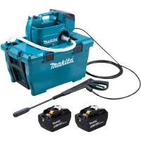 Makita DHW 080 ZK Akku Hochdruckreiniger 36 V ( 2x 18 V ) 80 bar 380 l/h Brushless + 2x Akku 9,0 Ah - ohne Ladegerät