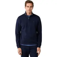 Hackett London für Herren. HM5800151 Sweatshirt mit halbem Reißverschluss marineblau (XXL), Lässig, Baumwolle, Langarm