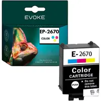 Evoke kompatible Tinte für Epson 267 T2670 C13T26704010 CMY Cyan Magenta Gelb 7 ml 200 Seiten WorkForce WF-100W 110W