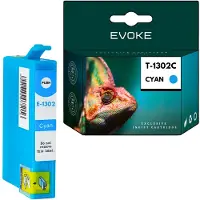 Evoke kompatible Tinte für Epson T1302 1302 C13T13024010 Cyan 18 ml 1360 Seiten Stylus Office BX320FW BX525WD BX535WD BX625FWD BX630FW BX635FWD BX925FWD; Stylus SX525WD SX535WD SX620FW