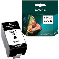 Evoke kompatible Tinte für HP 934XL HP934 C2P23AE Schwarz 55 ml 2150 Seiten OfficeJet 6812 6815 6820 6822 6825; OfficeJet Pro 6230 6235 6239 6830 6835