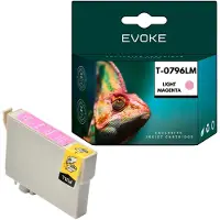 Evoke kompatible Tinte für Epson C13T07964010 T0796 Hellmagenta 18 ml 760 Seiten Stylus Photo PX650 660 700W 710W 720WD 730WD 800FW 810FW 820FWD 830FWD