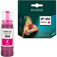 Evoke kompatible Tinte für Epson 104 T104 C13T00P340 Magenta 70 ml 8070 Seiten EcoTank ET-1810 2710 2711 2712 2714 2715 2720 2721 2726 2810 2811 2812 2814 2815 2820 2821 2825 2826 4700 4800