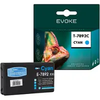 Evoke kompatible Tinte für Epson C13T789240 T7892 Cyan 36 ml 4210 Seiten WorkForce Pro WF-5110DW 5190DW 5620DWF 5690DWF