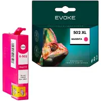 Evoke kompatible Tinte für Epson 502XL 502 XL C13T02W34010 Magenta 12 ml 880 Seiten Expression Home XP-5100 5105 5115 5150 5155; WorkForce WF-2860DWF 2865DWF 2880DWF 2885DWF