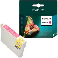 Evoke kompatible Tinte für Epson C13T07934010 T0793 Magenta 18 ml 760 Seiten Stylus Photo PX650 660 700W 710W 720WD 730WD 800FW 810FW 820FWD 830FWD