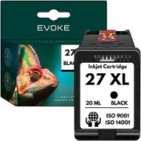 Evoke Cartus HP-Druckertinte 27 schwarz, 20 ml, 440 Seiten, C8727AE, kompatibel mit Deskjet 3320, 3420, 3520, 3650, 3745
