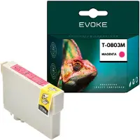 Evoke kompatible Tinte für Epson C13T08034010 T0803 Magenta 14 ml 470 Seiten Stylus Photo P50 PX650 660 700W 710W 720WD 730WD 800FW 810FW 820FWD 830FWD; R265 285 360; RX560 585 685