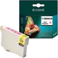 Evoke kompatible Tinte für Epson C13T08064010 T0806 Hellmagenta 14 ml 470 Seiten Stylus Photo P50 PX650 660 700W 710W 720WD 730WD 800FW 810FW 820FWD 830FWD; R265 285 360; RX560 585 685