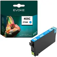 Evoke kompatible Tinte für Epson 405XL 405 XL C13T05H24010 Cyan 18 ml 1340 Seiten WorkForce WF-3820DWF 3825DWF 4820DWF 4825DWF 4830DTWF 7310DTW 7830DTWF 7840DTWF