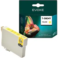 Evoke kompatible Tinte für Epson C13T08044010 T0804 Gelb 14 ml 470 Seiten Stylus Photo P50 PX650 660 700W 710W 720WD 730WD 800FW 810FW 820FWD 830FWD; R265 285 360; RX560 585 685