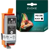 Evoke kompatible Tinte für Canon PGI-35 PGI35 1509B001 Schwarz 9,5 ml 190 Seiten PIXMA iP100 iP110 mini260 mini320 TR150