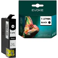 Evoke kompatible Tinte für Epson T2711 2711 C13T27114010 Schwarz 35 ml 2170 Seiten WorkForce WF-3620DWF WF-3640DTWF WF-7110DTW WF-7610DWF WF-7620DTWF