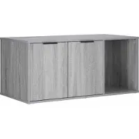 Syfax Katzenkiste Möbel Sonoma-Grau 100 x 49 x 45 cm Holzwerkstoff