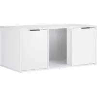 vidaXL Katzenkiste Möbel Weiß 100 x 49 x 45 cm Holzwerkstoff