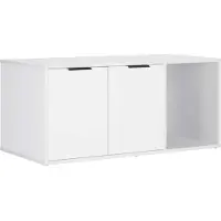 Syfax Katzenkiste Möbel Weiß 100 x 49 x 45 cm Holzwerkstoff