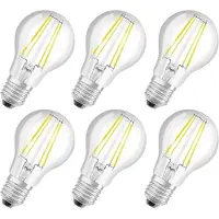 Osram 6 x LED Filament A60 Birne 2,5W = 40W E27 klar 525lm warmweiß 3000K super effizient