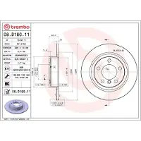 Brembo Bremsscheibe 08d18011 296mm 10mm für MINI
