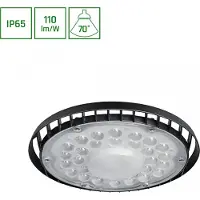Spectrum LED PLATEO SUN 4 HIGH BAY 105W Hallenleuchte 11550lm schwarz 70° 230V IP65 Industrieleuchte IK06 tralweiß 4000K