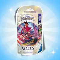 Heartforcards Disney Lorcana Fabled Starter Deck Emerald & Ruby Englisch – 60 Karten + Booster Pack