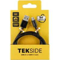 Cellularline TEKSIDE USB-A zu USB-C Lade- und Datenkabel 1 Meter, robust, 15W, 480Mbit/s