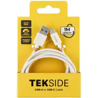 Cellularline TEKSIDE USB-A zu USB-C Datenkabel 1 Meter, 15W, 480 Mbits, Laden & Datenübertragung
