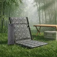 Markenlos Verstellbarer, klappbarer Strandstuhl im Retro-Stil als Sonnenliege und Relaxsessel für Camping, Reisen, Garten, Innenhof und Balkon