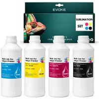Evoke zamiennik Tusz do sublimacji CMYK XXL Zestaw - Sublimacja do drukarek Epson