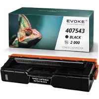 Evoke Toner-Kompatibilkartusche für den Ricoh-Drucker SPC250E SPC261K 407543, Schwarz, 2000 Seiten, kompatibel mit Aficio SP C250E, C250DN, C50SF und C250SF