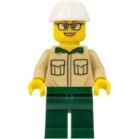 LEGO Minifigur Construction Engineer / Architect - Female, Tan Shirt (bdp064)