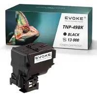 Evoke Toner-Kompatibilkartusche für den Drucker Konica Minolta TNP-49BK A95W150 TNP49, Schwarz, 13.000 Seiten, kompatibel mit Bizhub C3351, C3851, C3851FS