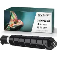 Evoke Toner-Kompatibilpatrone für den Canon-Drucker C-EXV55 BK 2182C002 CEXV55, Schwarz, 23.000 Seiten, kompatibel mit iR C256, C356 und C257