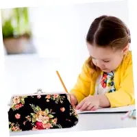 Markenlos Vintage Canvas Clutch Geldbörse Damen Lang Mit Rosenverschluss Blumenstickerei Robustes Segeltuch Portemonnaie Für Alltag Und Geschenk